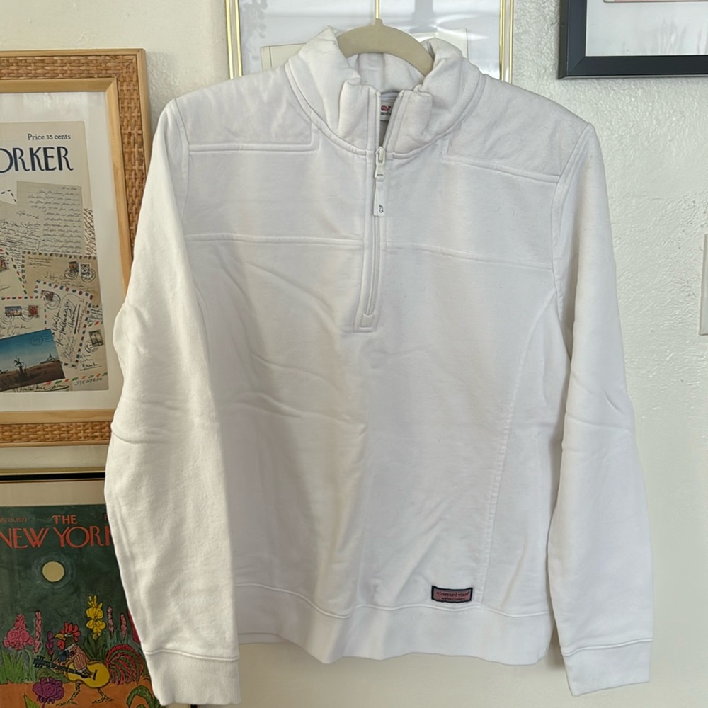 Vineyard Vines Women's White Shep Quarter Zip